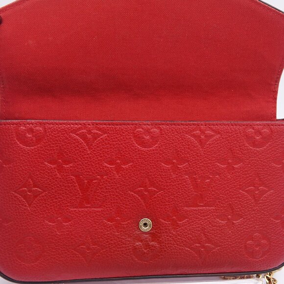 Louis Vuitton Pochette Félicie Empreinte Red Leather - Picture 8 of 13